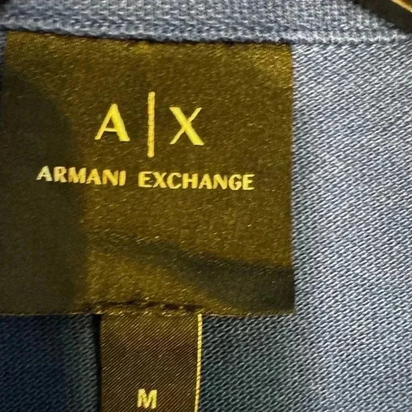 A|X Armani Exchange Men's, Slim Fit Short Sleeve Polo Shirt, Navy Blue, Sz M - Picture 3 of 9